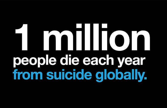 1 million people die each year globally from suicide Fox Emerson